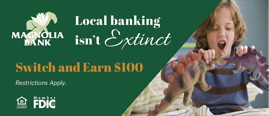Local Banking isnt Extinct, switch and earn $100 - graphic ad